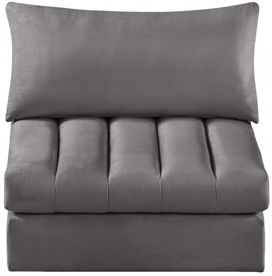 Jacob Velvet Upholstered Armless Modular Chair