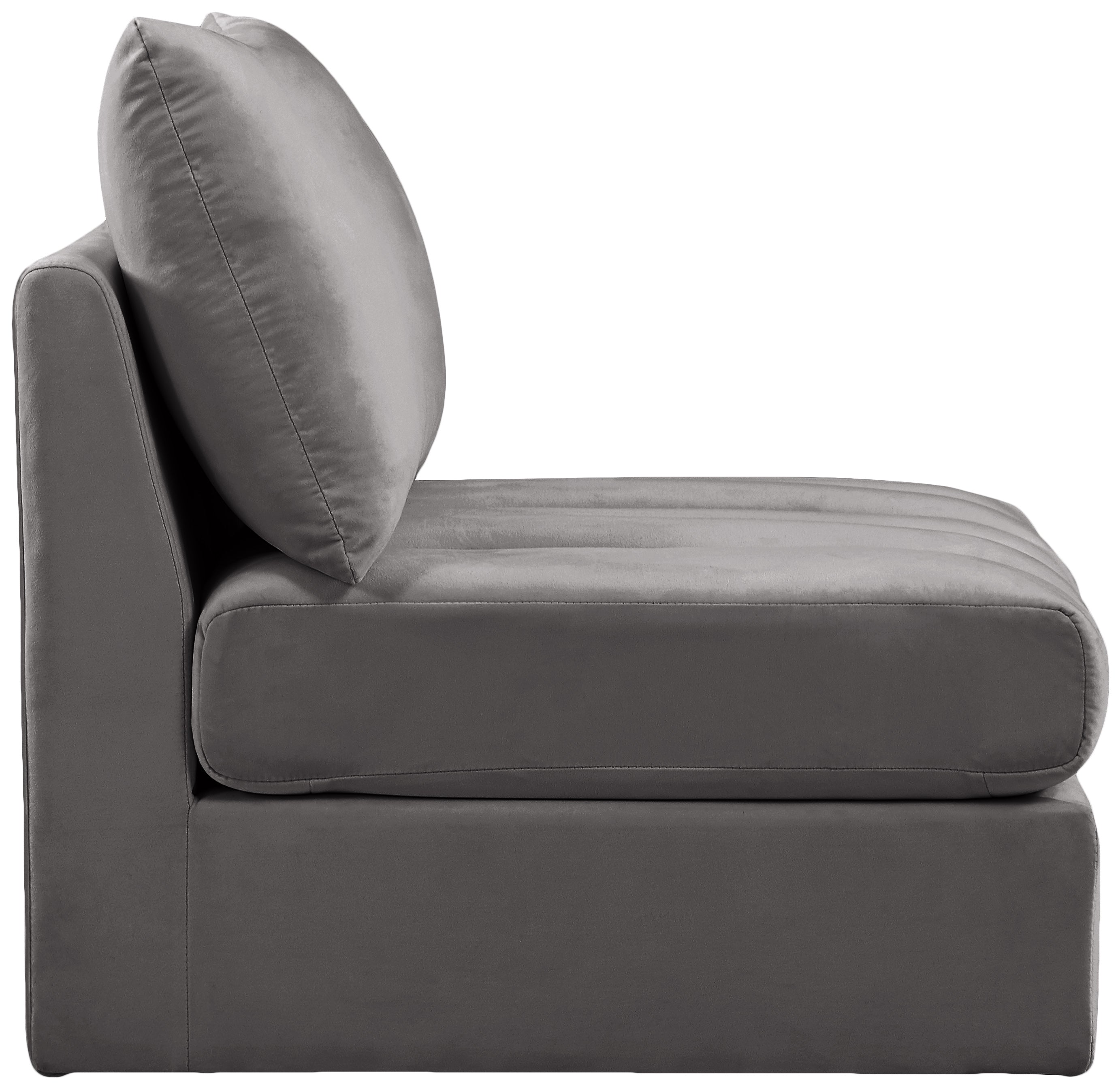 Jacob Velvet Upholstered Armless Modular Chair