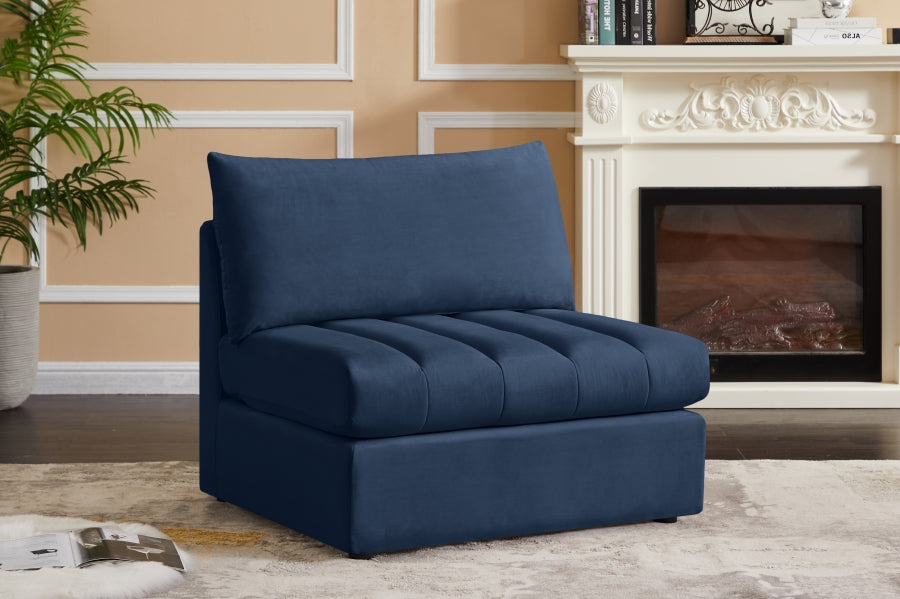 Jacob Velvet Upholstered Armless Modular Chair