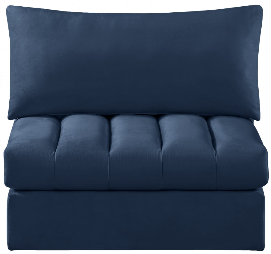 Jacob Velvet Upholstered Armless Modular Chair