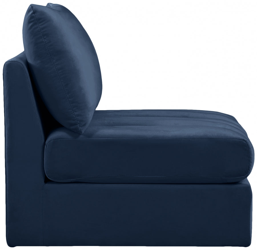 Jacob Velvet Upholstered Armless Modular Chair