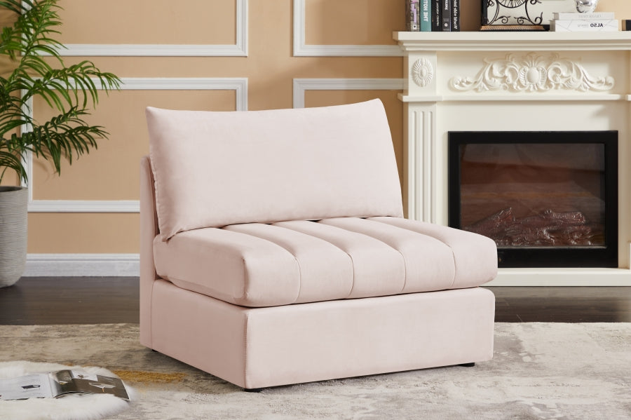 Jacob Velvet Upholstered Armless Modular Chair