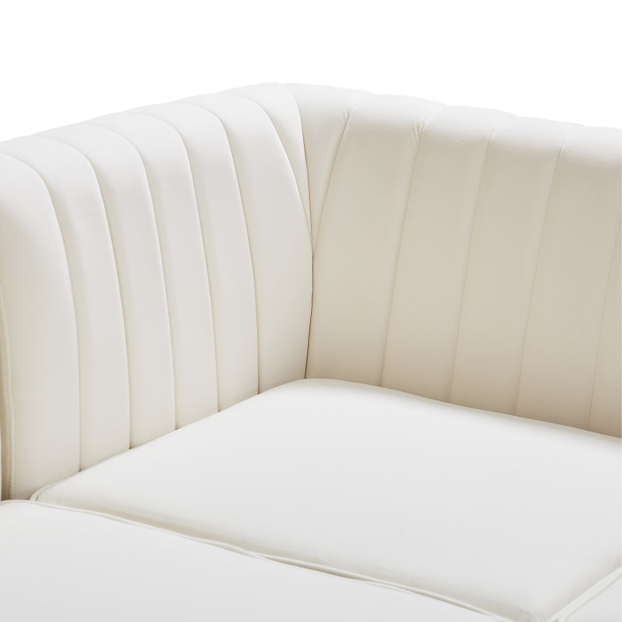 Fauteuil d'appoint rembourré en chenille Vivi 