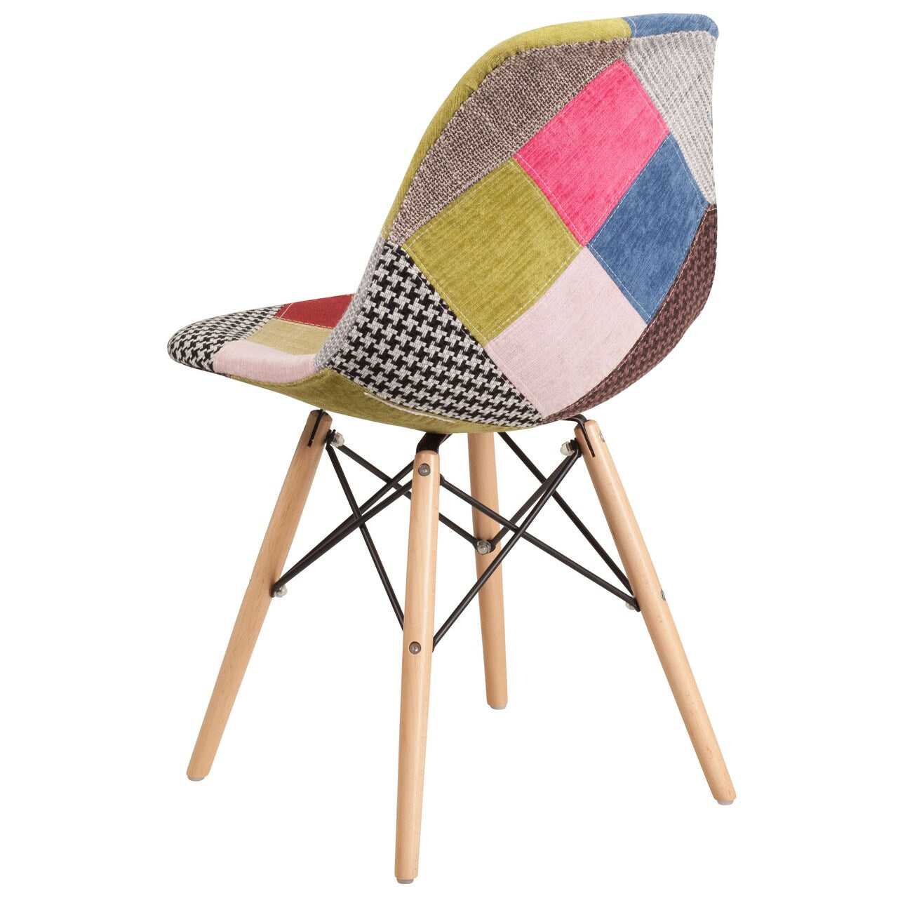 Chaise sans accoudoirs en patchwork biologique