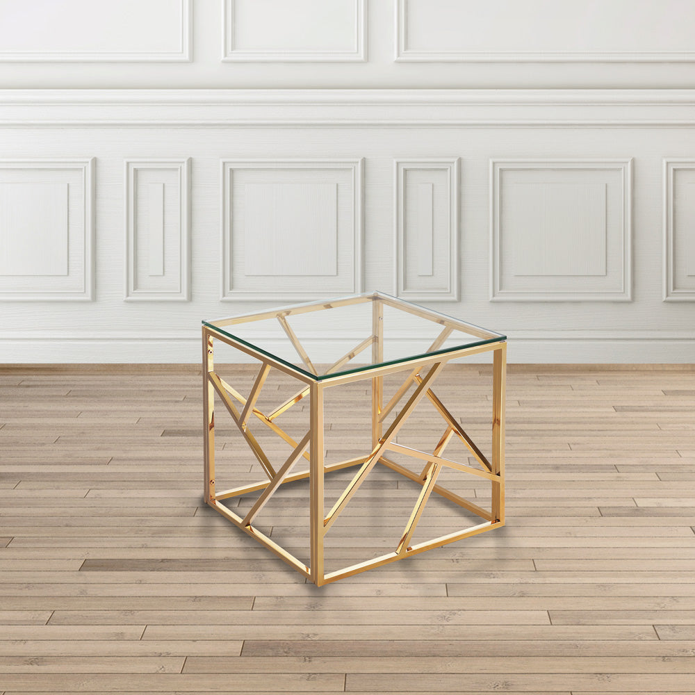 Carole End Table Gold