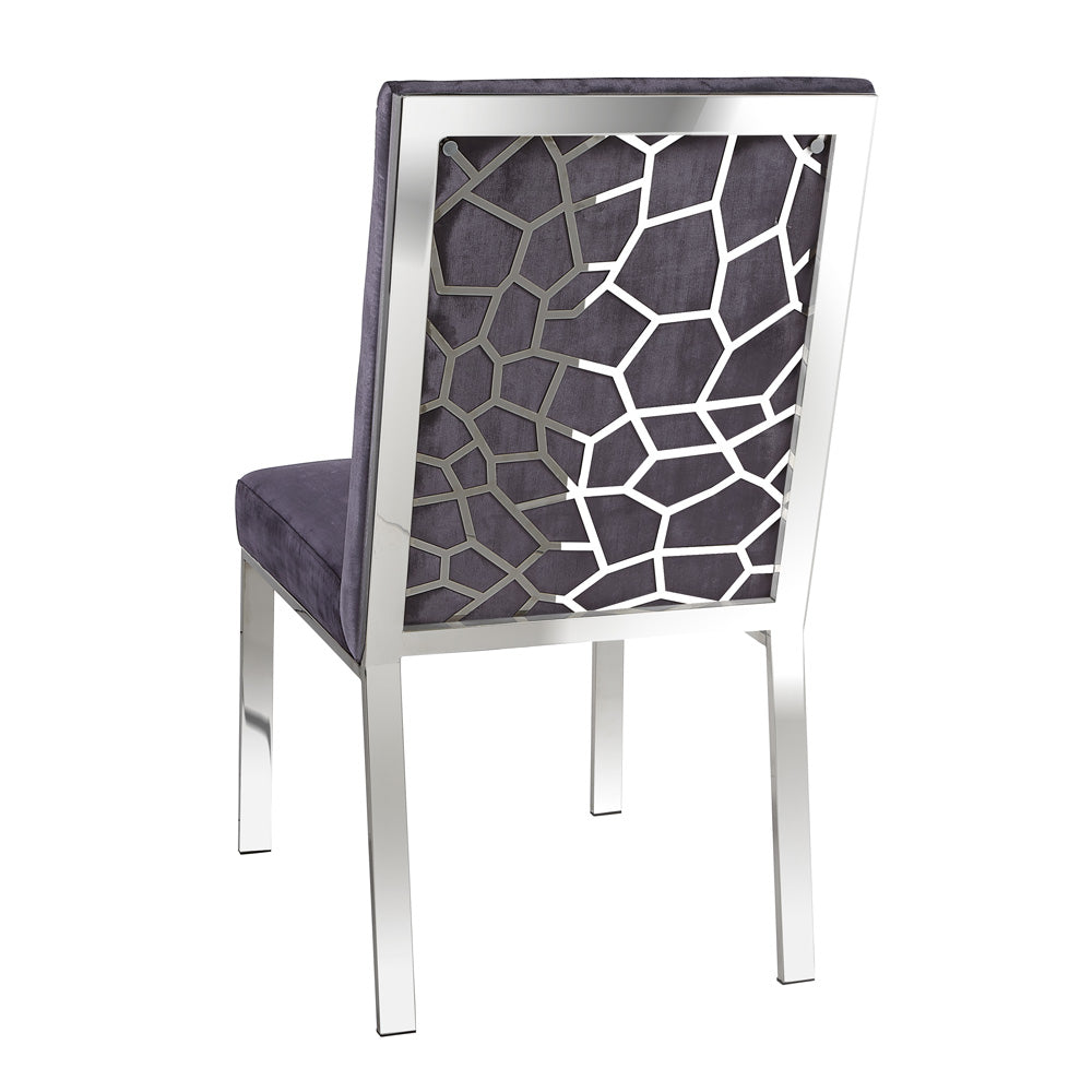 Wellington Dining Chair Charcoal Velvet