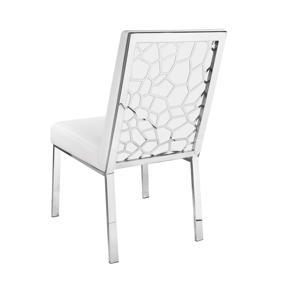 Wellington Dining Chair White Leatherette