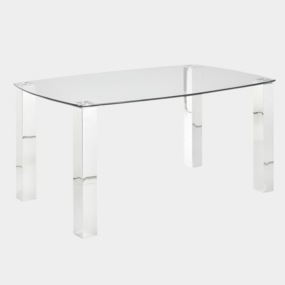 James Dining Table Polished Steel Legs