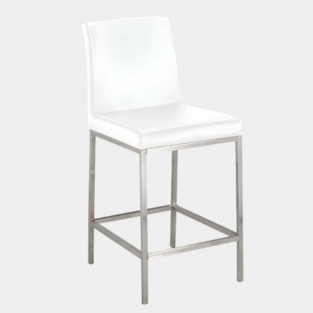 Havana Counter Chair - White Leatherette