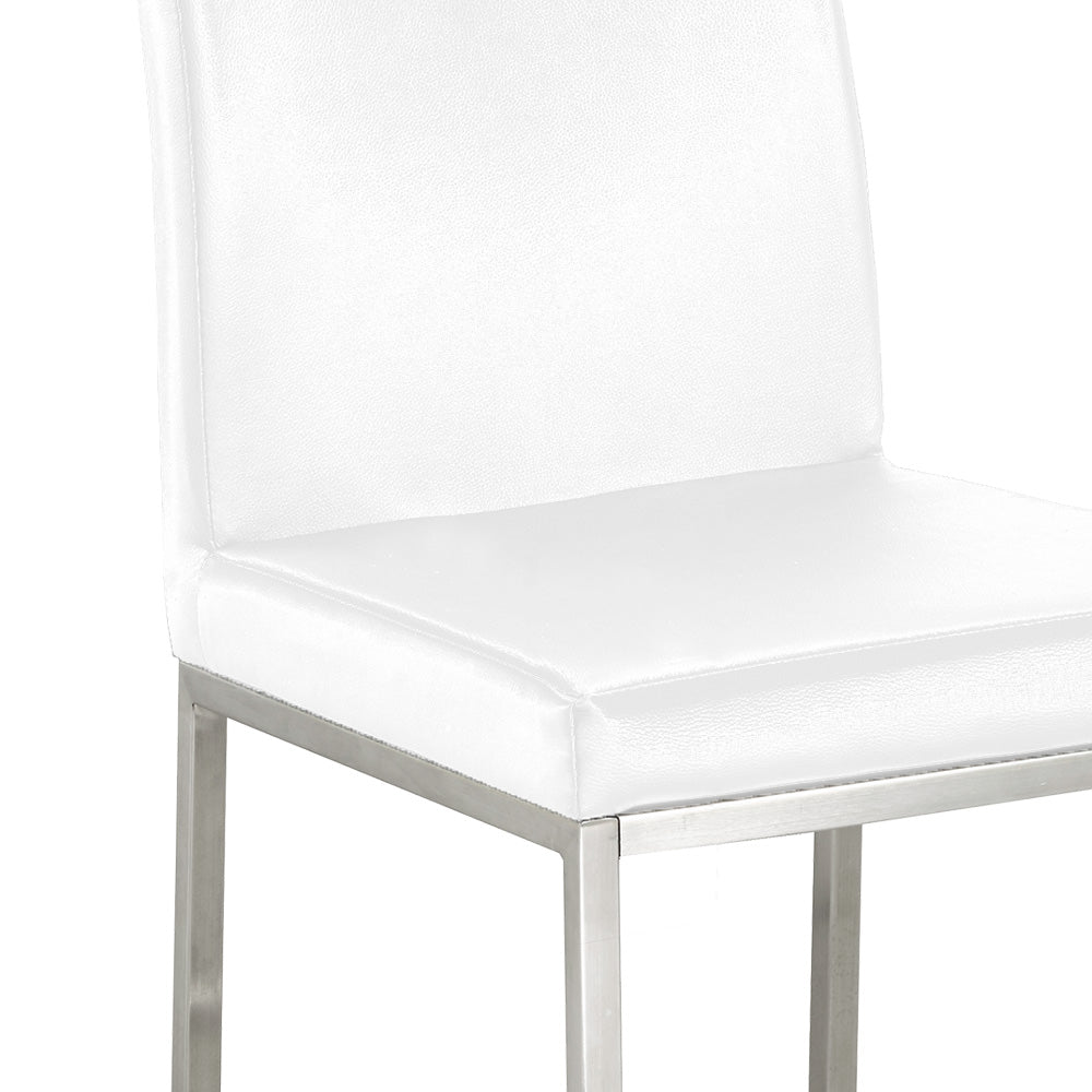 Havana Counter Chair - White Leatherette