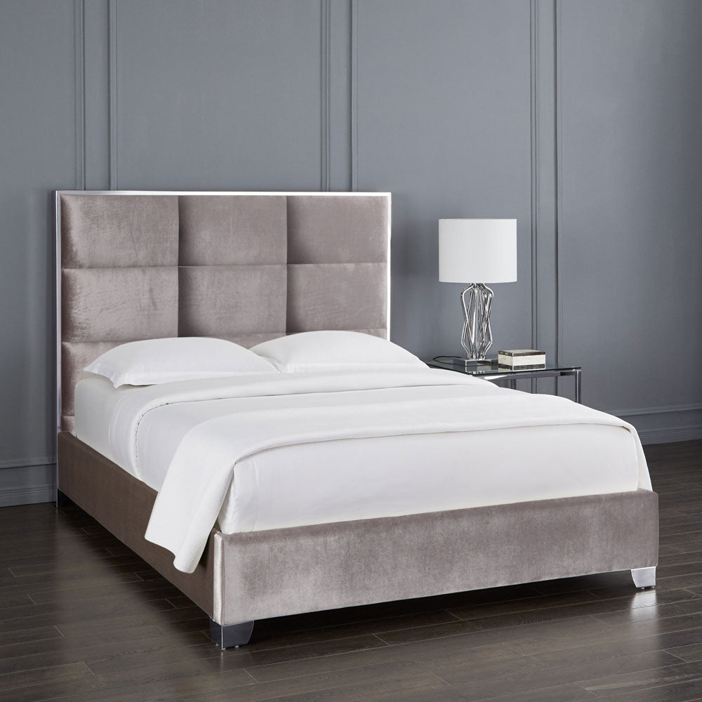 Blair Bed Grey Velvet