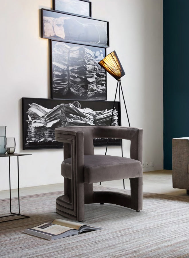 Fauteuil d'appoint rembourré en chenille Vivi 