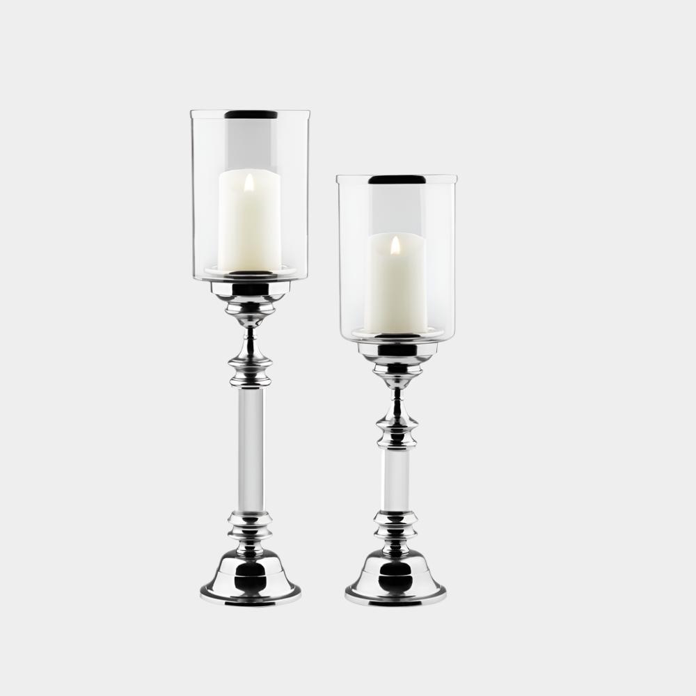 Saben Candle Holders - Silver