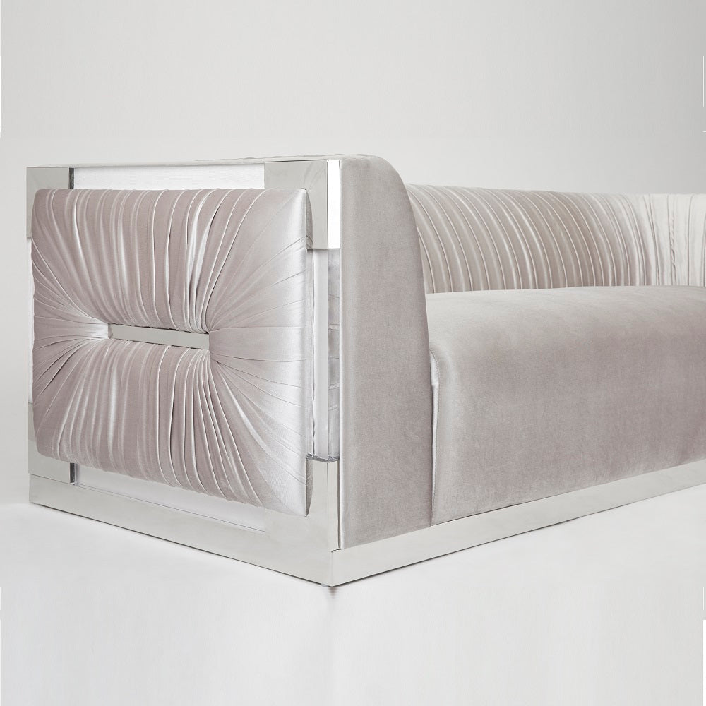 Paloma Sofa: Grey Velvet