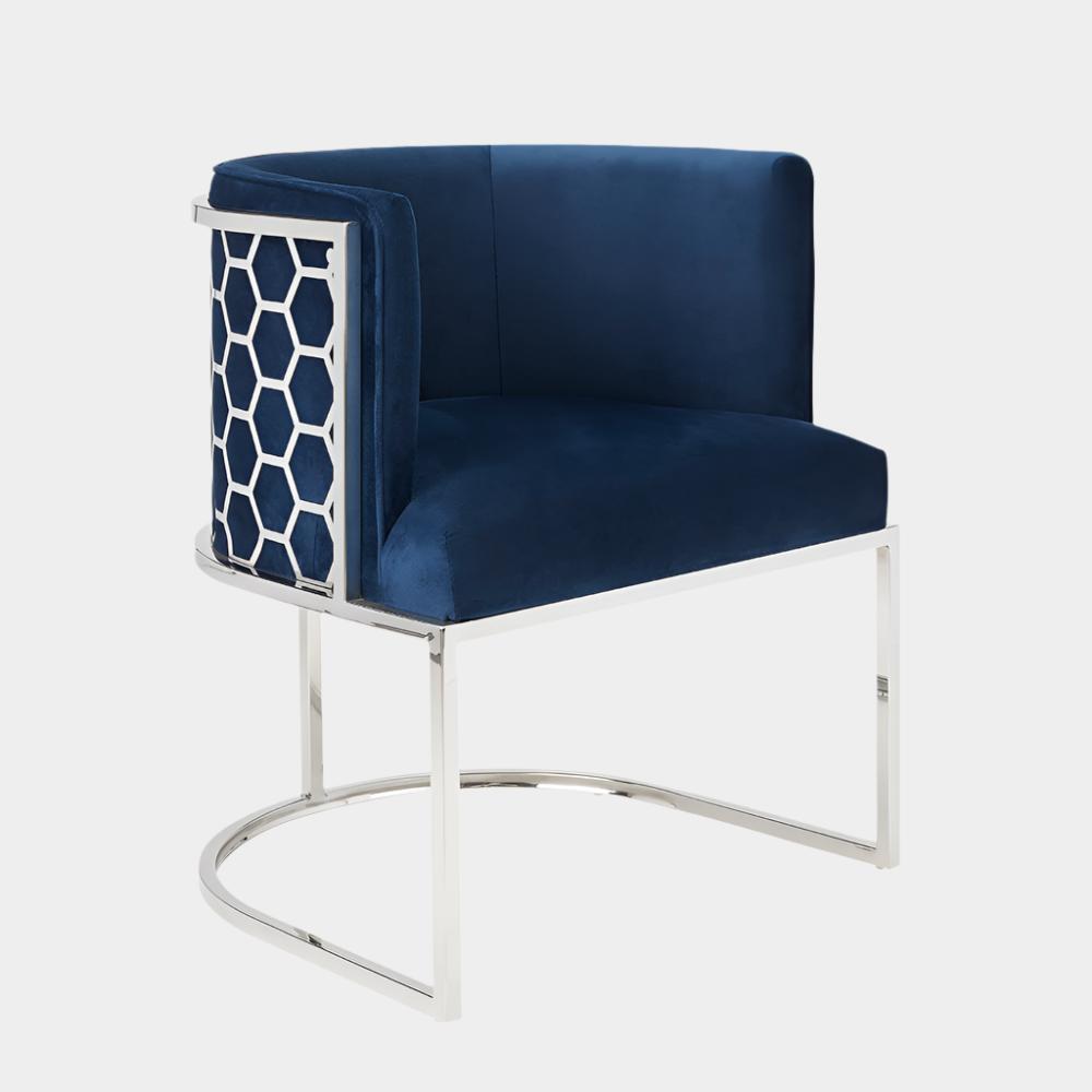 Chamberlain Chair Blue Velvet