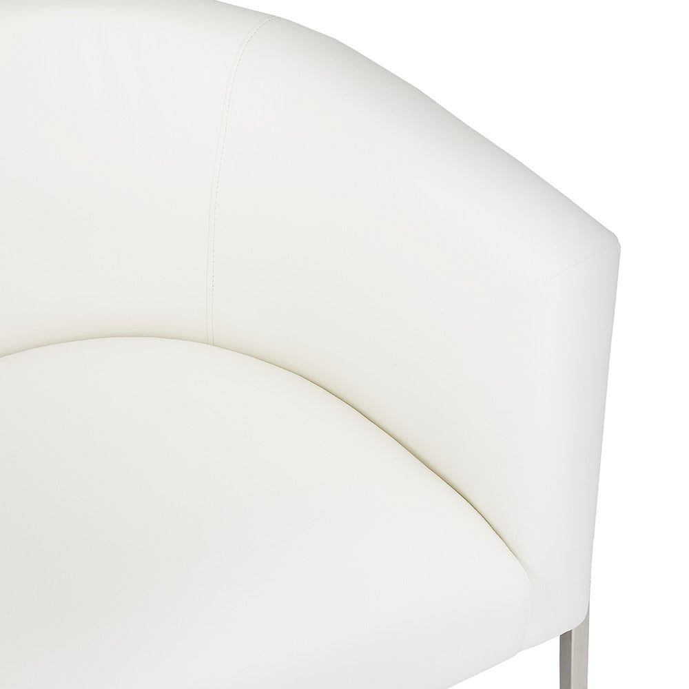 Honeycomb Chair: White Leatherette