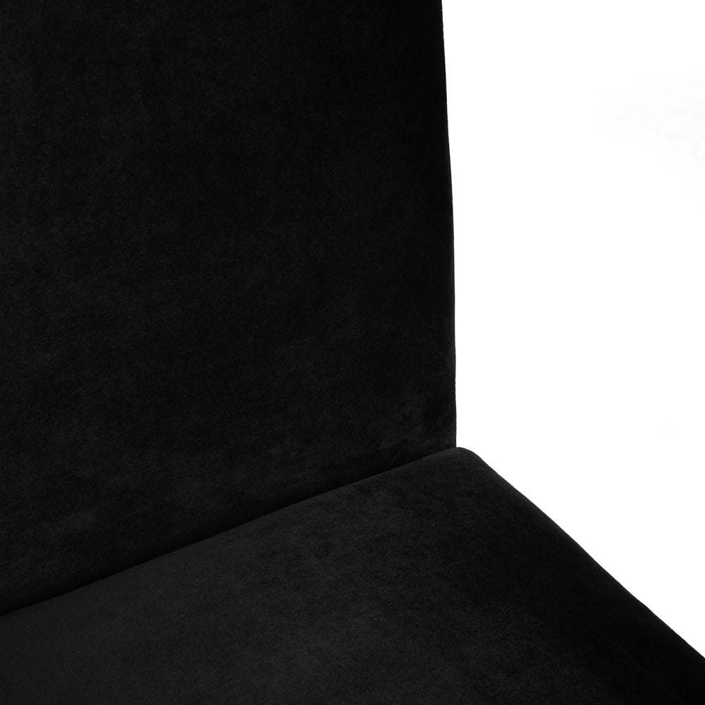 Martini Gold Dining Chair: Black Velvet