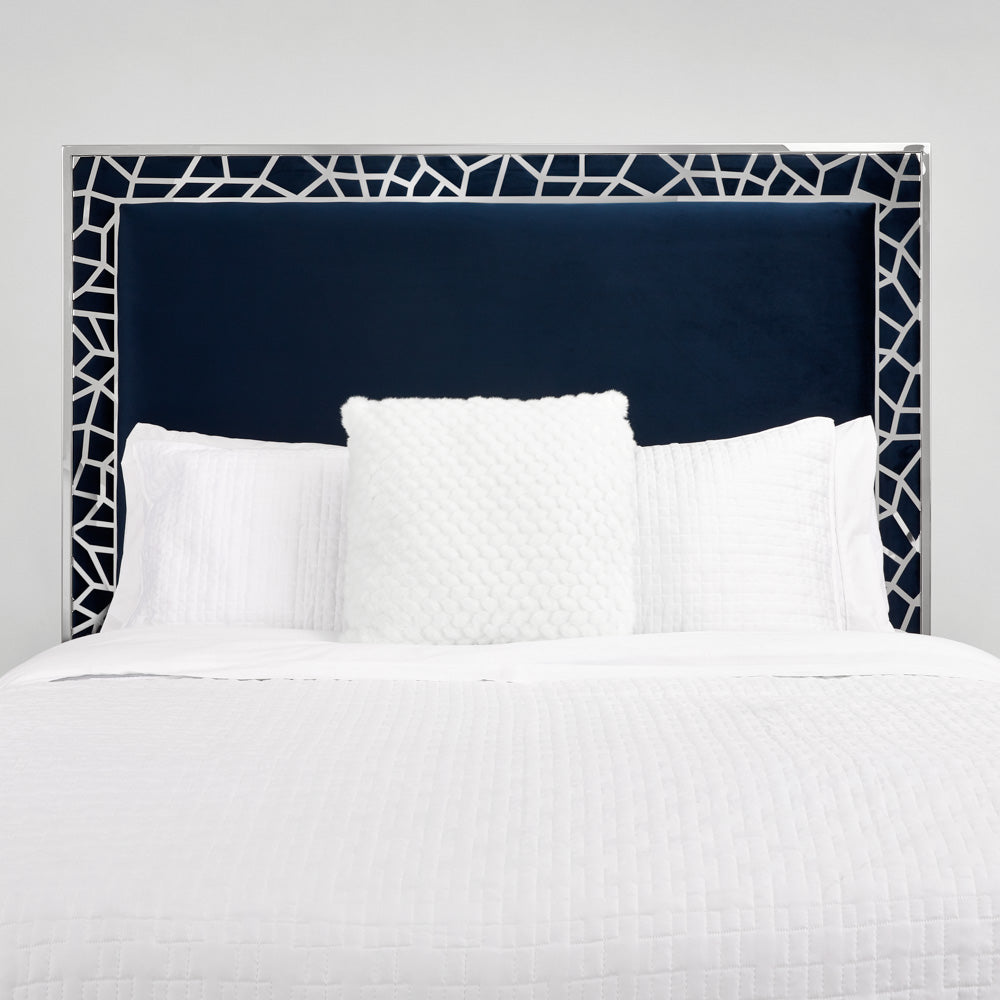 Wellington Bed: Blue Velvet