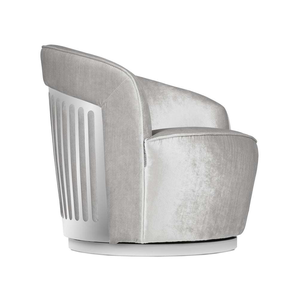 Lucien Accent Chair - Grey Velvet