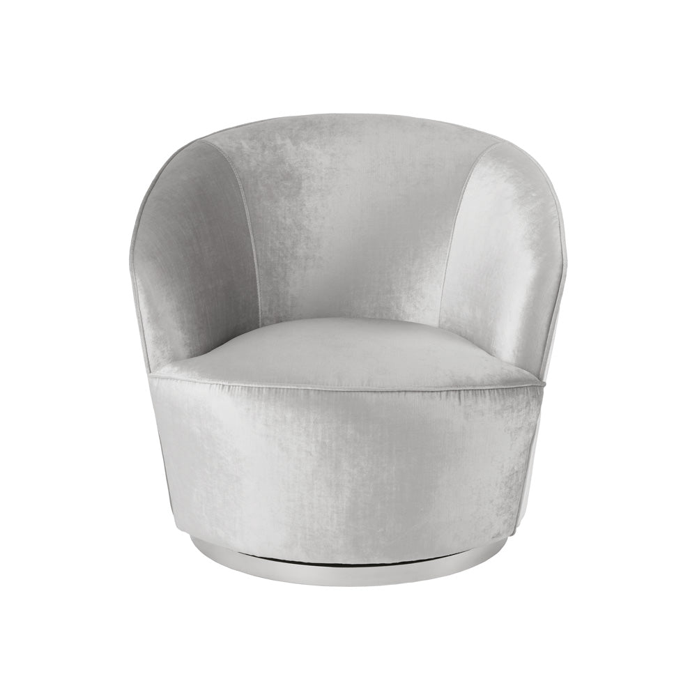 Lucien Accent Chair - Grey Velvet