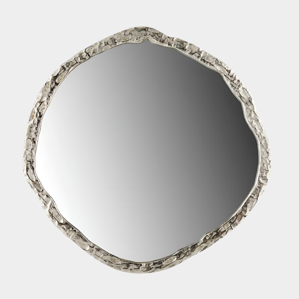 Organic Wall Mirror Silver