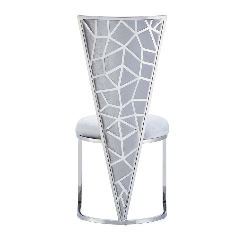 Turin Chair Grey Velvet