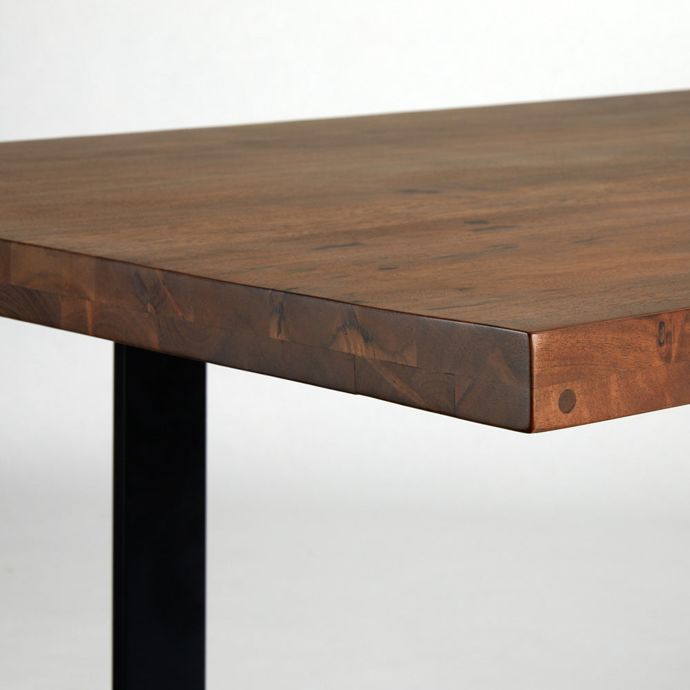 114 inch Straight Edge Dining Table: U Legs