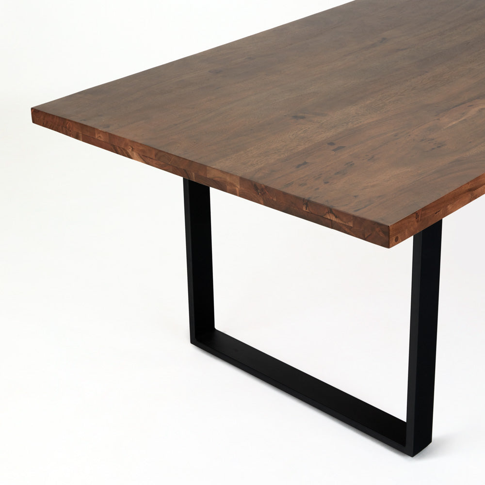 114 inch Straight Edge Dining Table: U Legs