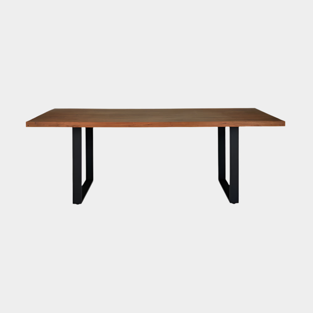 114 inch Straight Edge Dining Table: U Legs