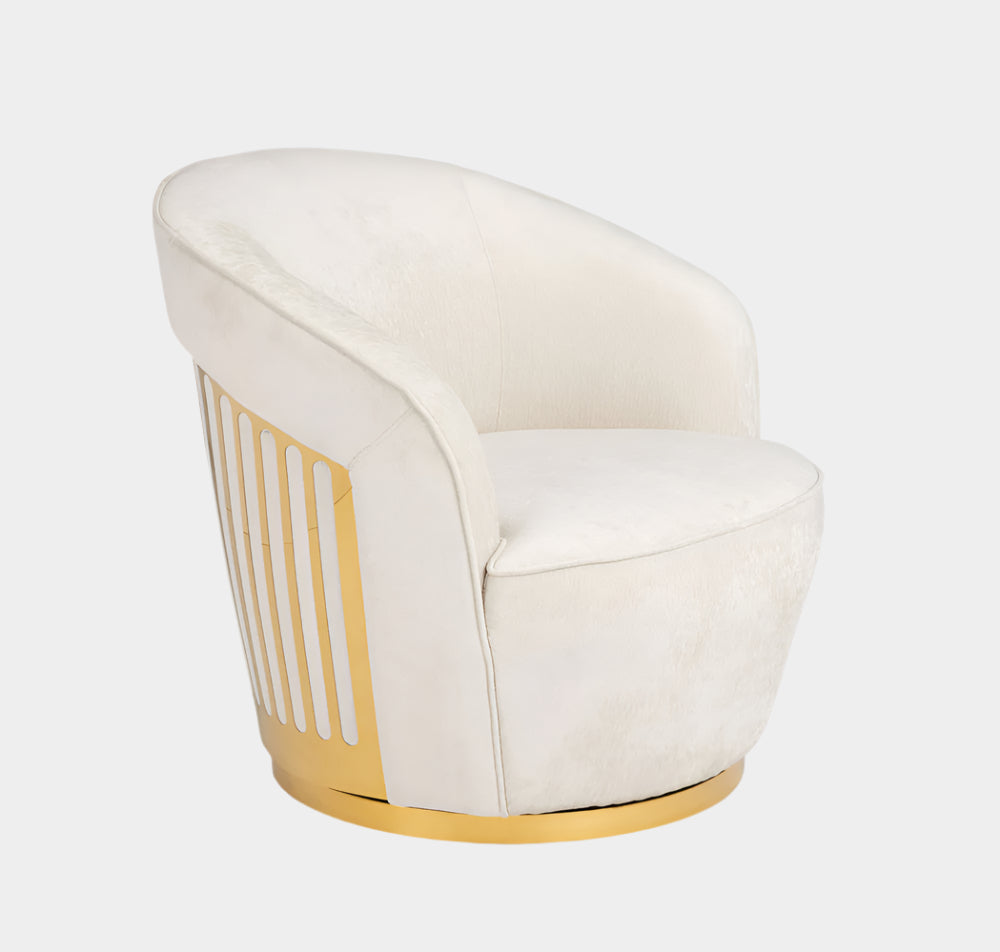 Lucien Chair: Brilliant Ivory