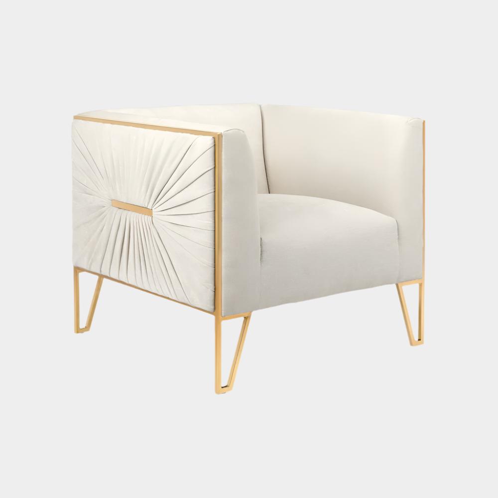 Truro Gold Accent Chair Contessa Vanilla