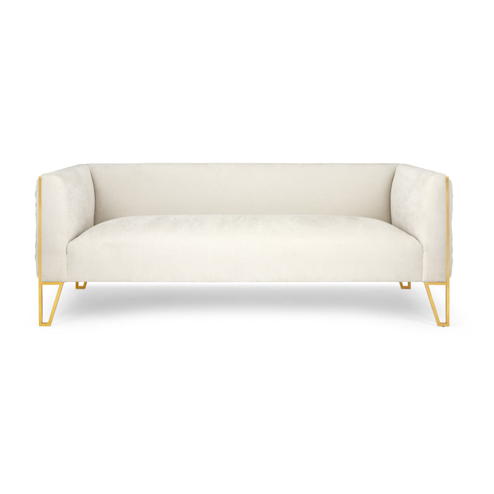 Truro Gold Sofa Vanilla Fabric