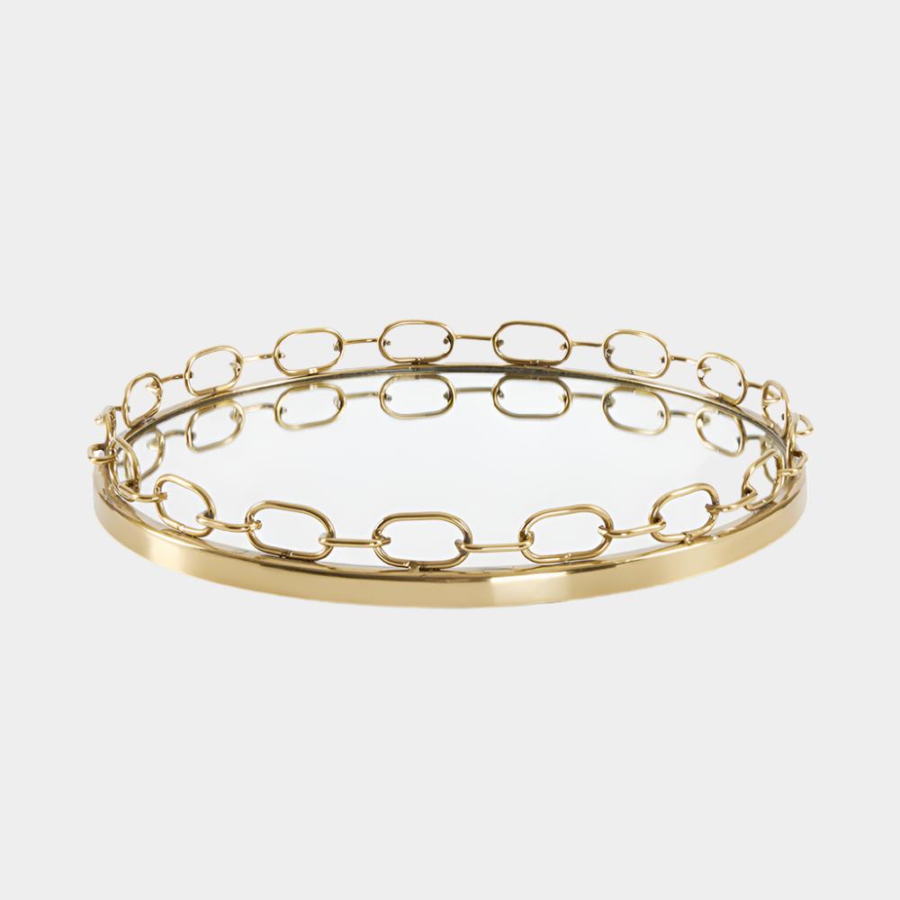 Chain Link Tray Gold