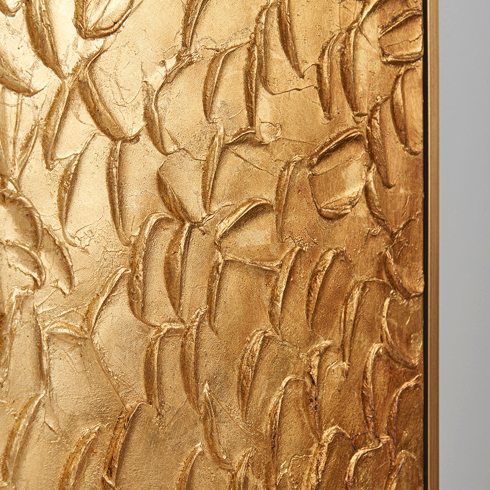 Gold Waves Wall Art Small