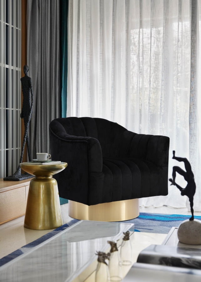 Fauteuil d'appoint rembourré en chenille Vivi 