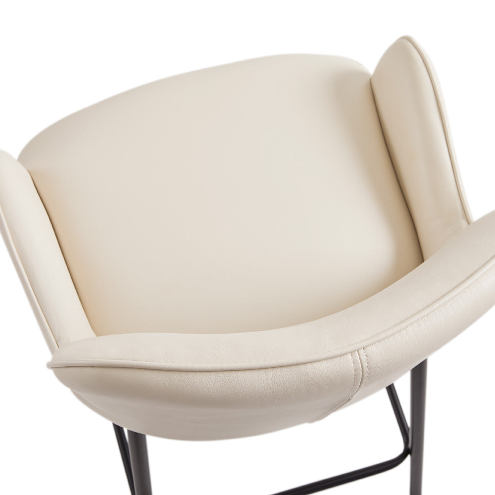 Bennett Counter Chair: Taupe Leatherette