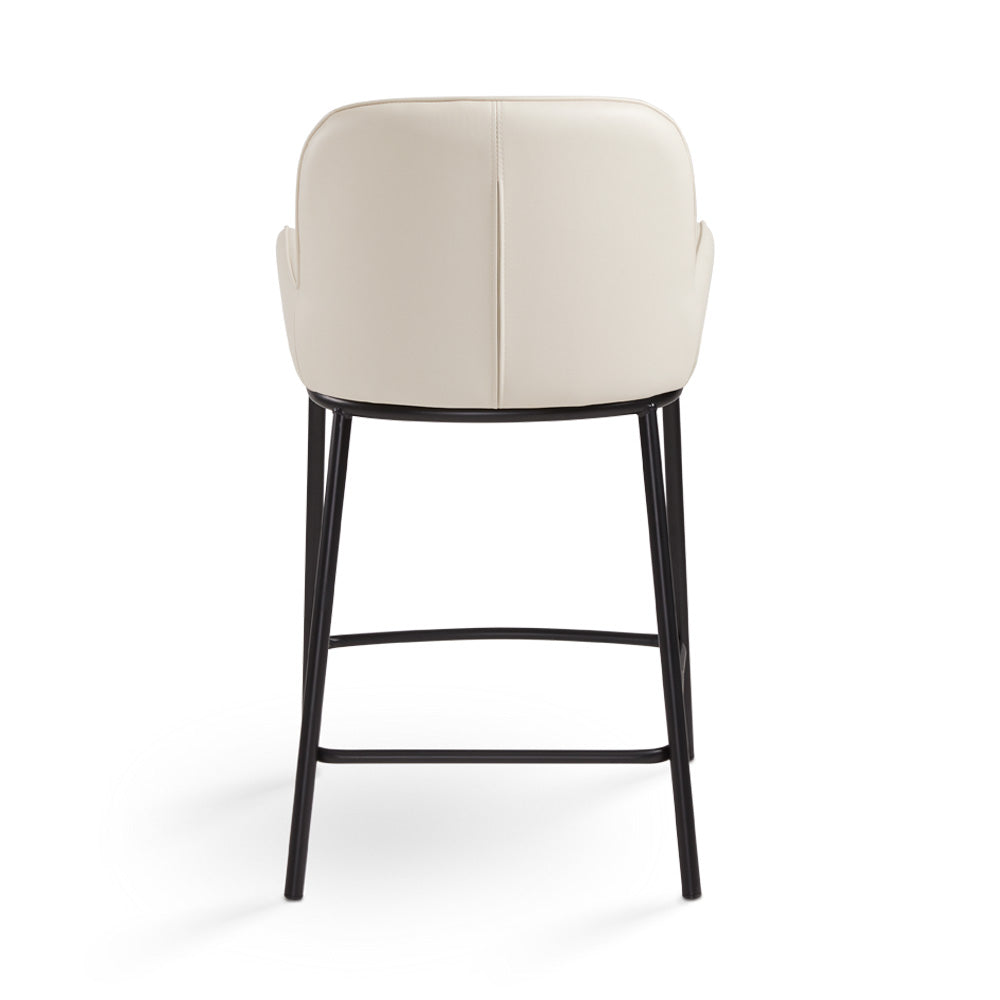 Bennett Counter Chair: Taupe Leatherette