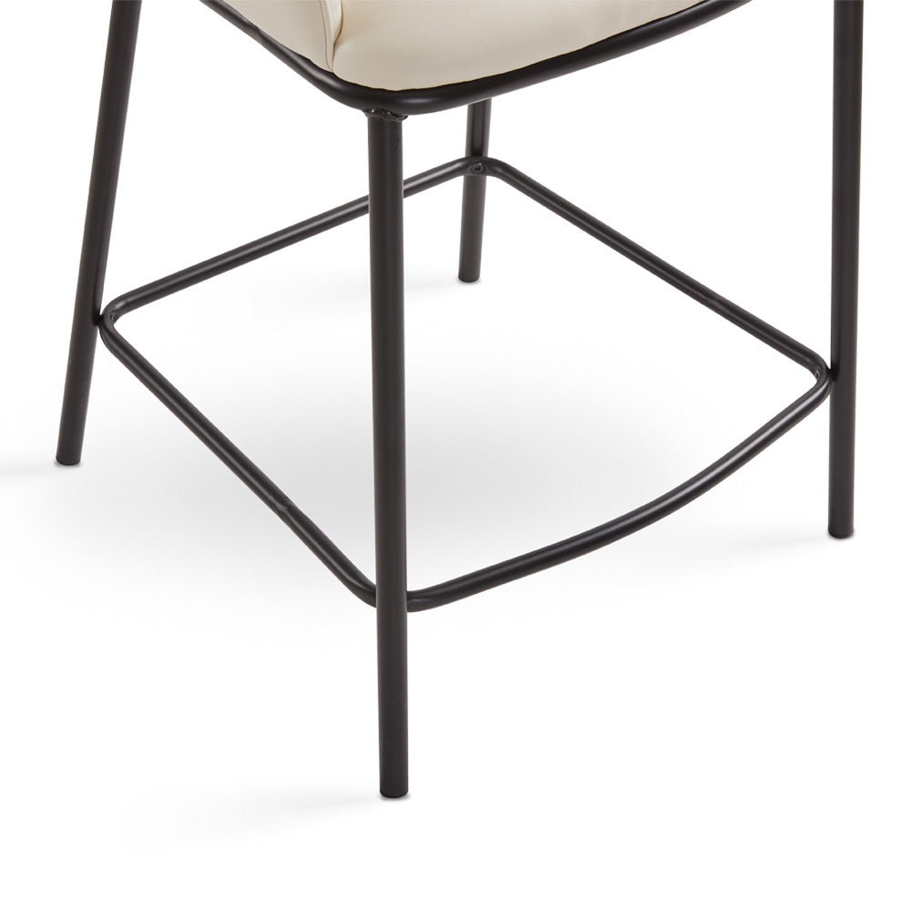 Bennett Counter Chair: Taupe Leatherette