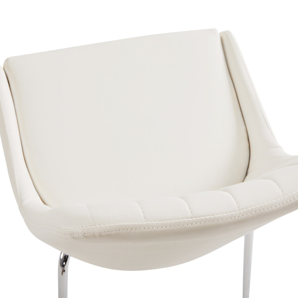 Moira Dining Chair White Leatherette