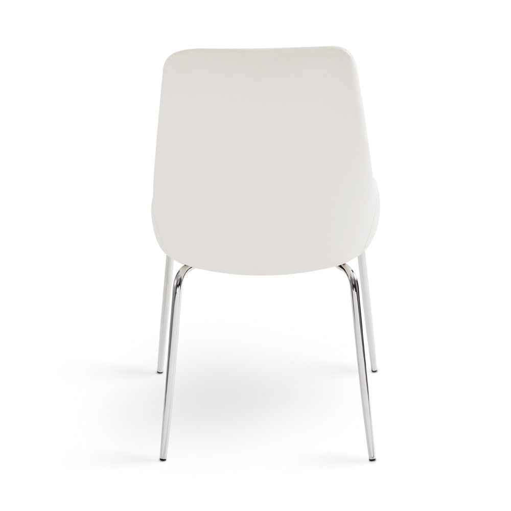 Moira Dining Chair White Leatherette