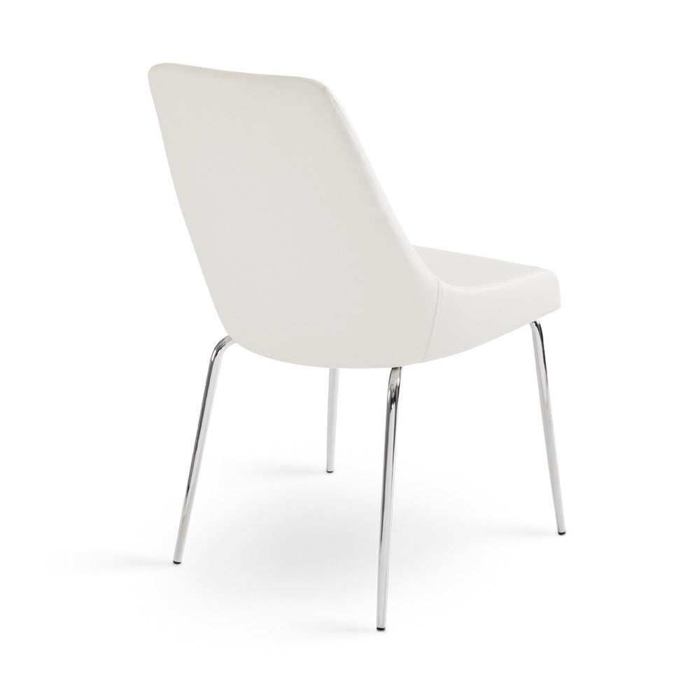 Moira Dining Chair White Leatherette