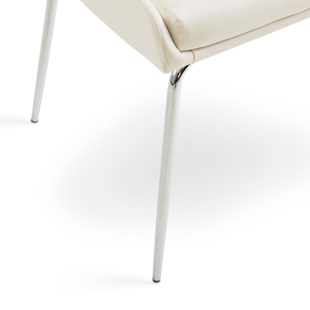 Moira Dining Chair White Leatherette