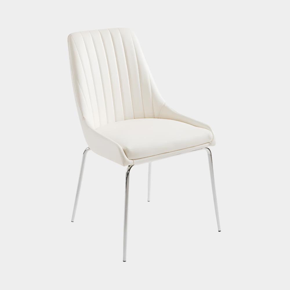 Moira Dining Chair White Leatherette