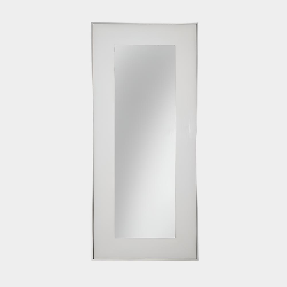 Elaganza Floor Mirror White Leatherette