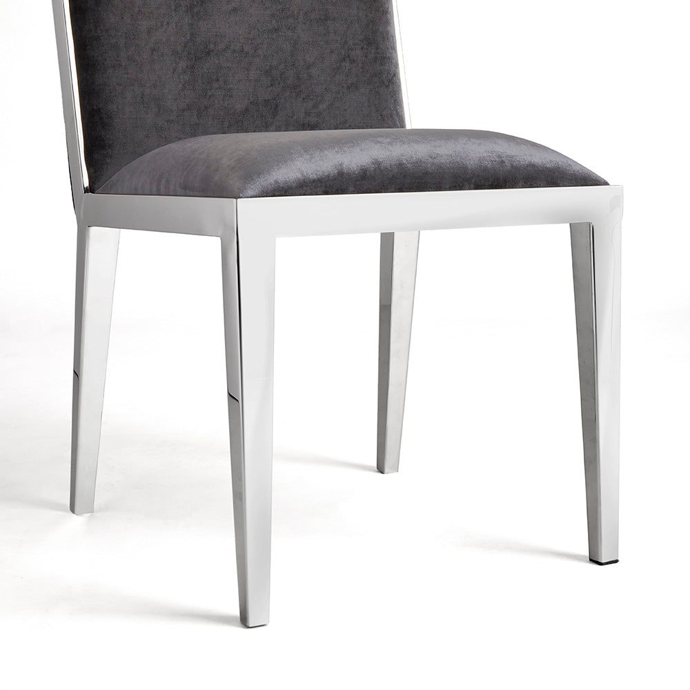 Emario Dining Chair Charcoal Velvet