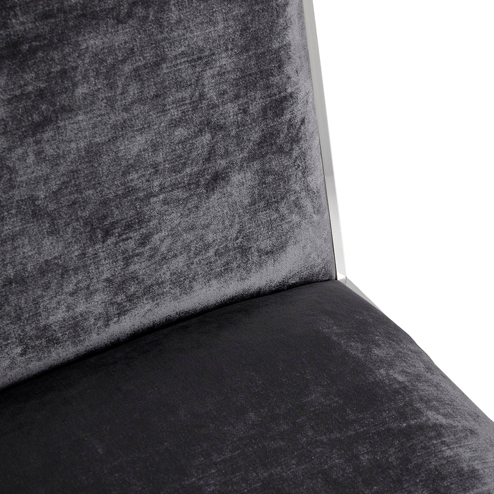 Emario Dining Chair Charcoal Velvet