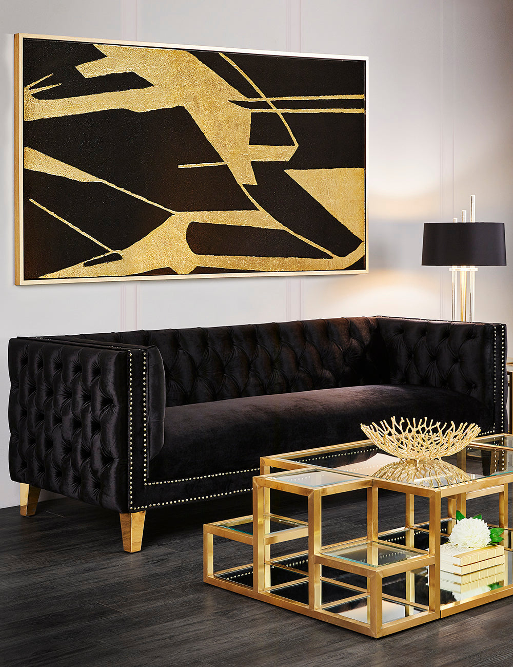 XC-8054 Wall Art Black Gold