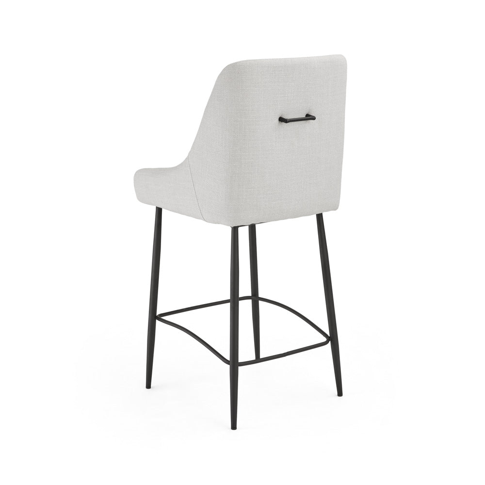 Victoria Counter Stool: Light Grey Linen