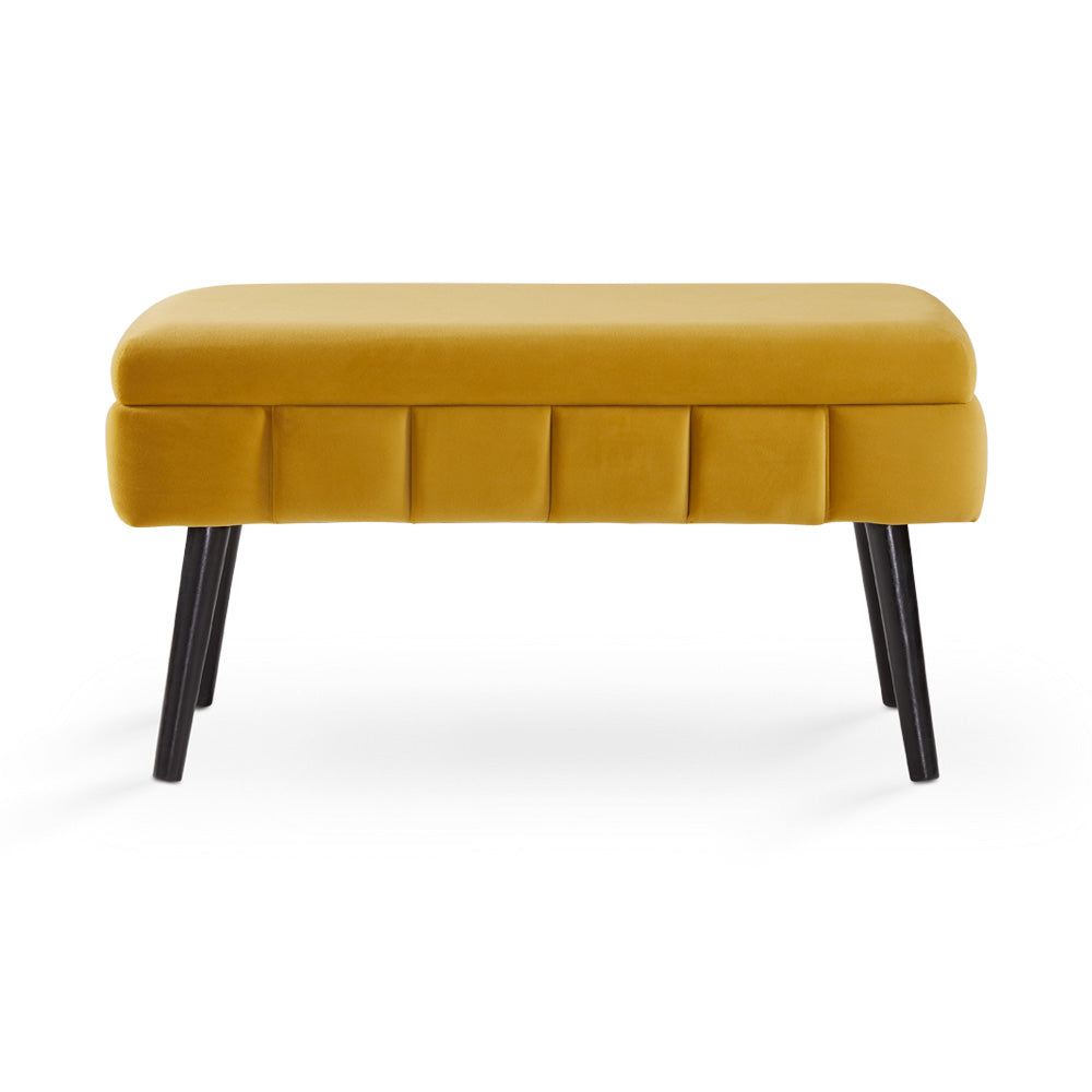 Marcella Storage Bench Ochre Yellow