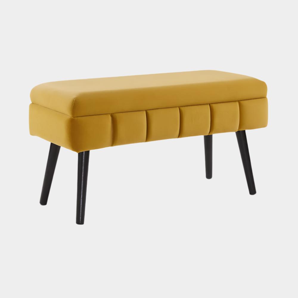 Marcella Storage Bench Ochre Yellow